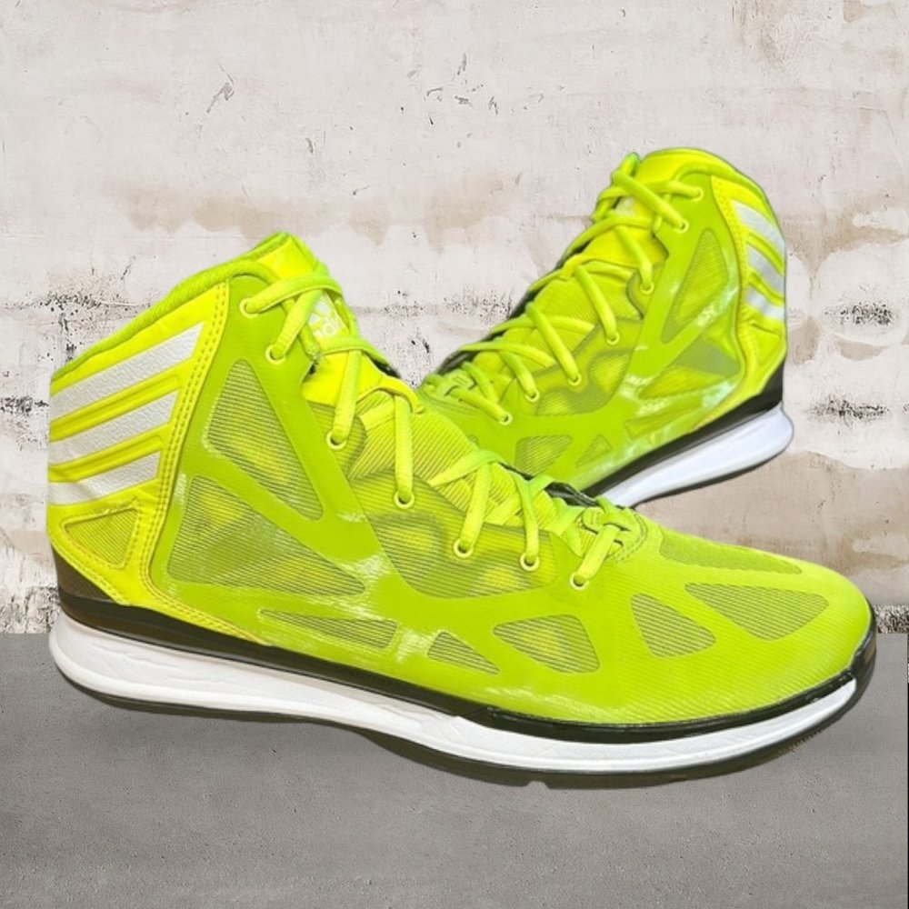 Adidas Crazy Shadow 2 Electricity Yellow Black Hi-Top Basketball Shoes 11.5 VGC